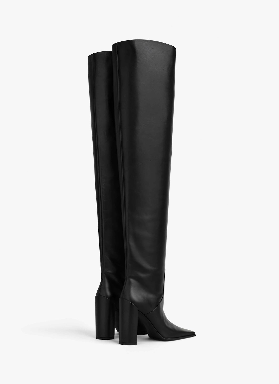 SQUARE HIGH BOOTS IN CALFSKIN ALAÏA BLACK SQUARE HIGH BOOTS IN CALFSKIN